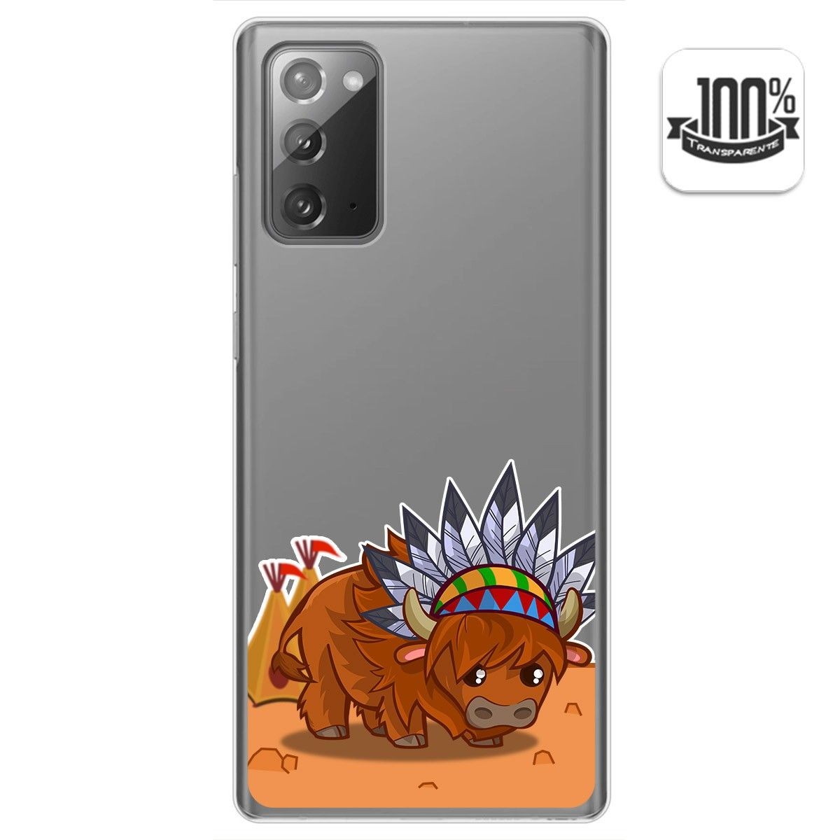 Tumundosmartphone Funda Gel Transparente para Samsung Galaxy Note 20 diseño Bufalo Dibujos