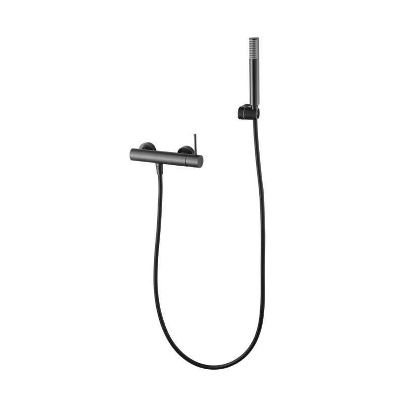 Imex Monza BDM039-5BGM Conjunto de grifo monomando con ducha de mano en latón acabado black gun metal