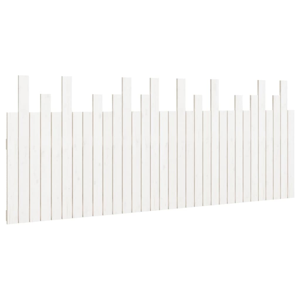 vidaXL Cabecero de cama de pared madera maciza de pino 204x3x80 cm