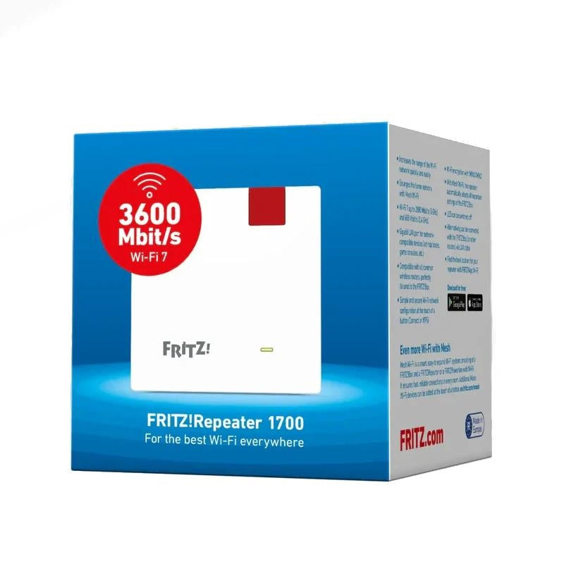 Repetidor Fritz Repeater 1700 Edition International Wi-Fi 7 Doble Banda