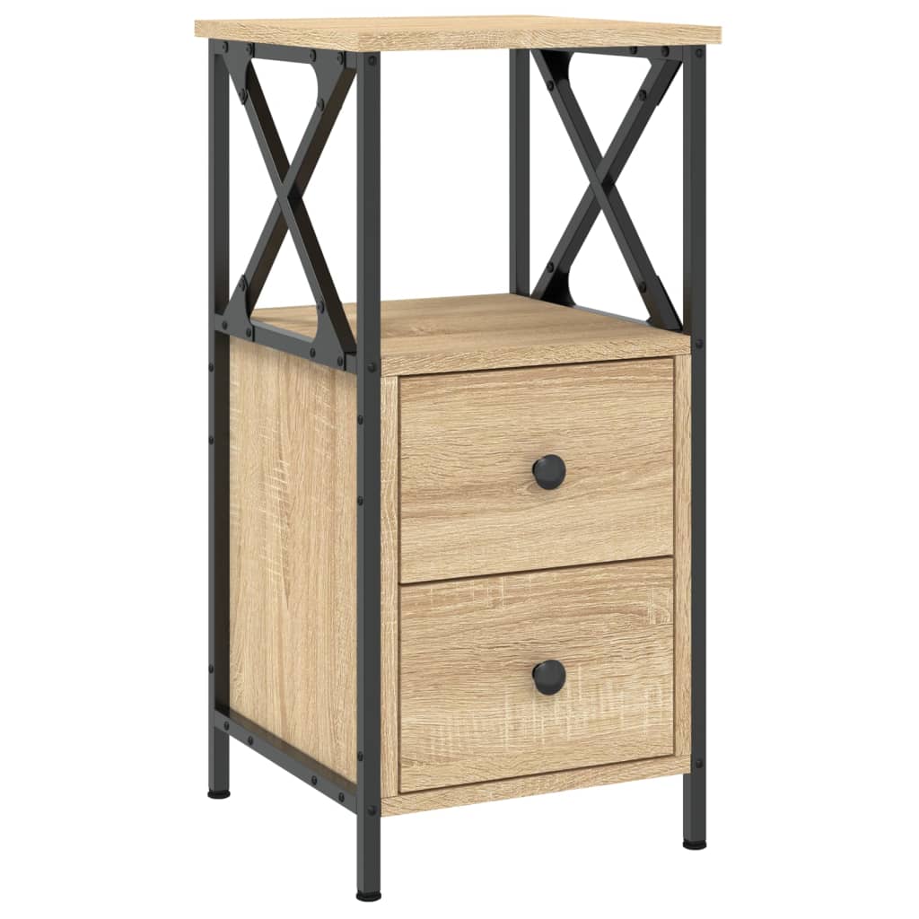 vidaXL Mesita de noche madera de ingeniería roble Sonoma 34x35,5x70 cm