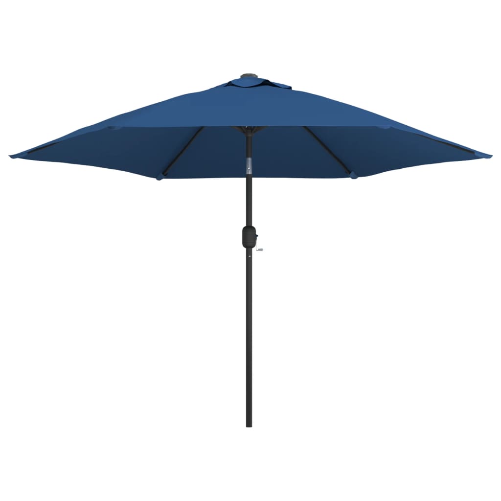 vidaXL Sombrilla de jardín con palo de metal celeste 300 cm Color Negro, Azul celeste, Rojo