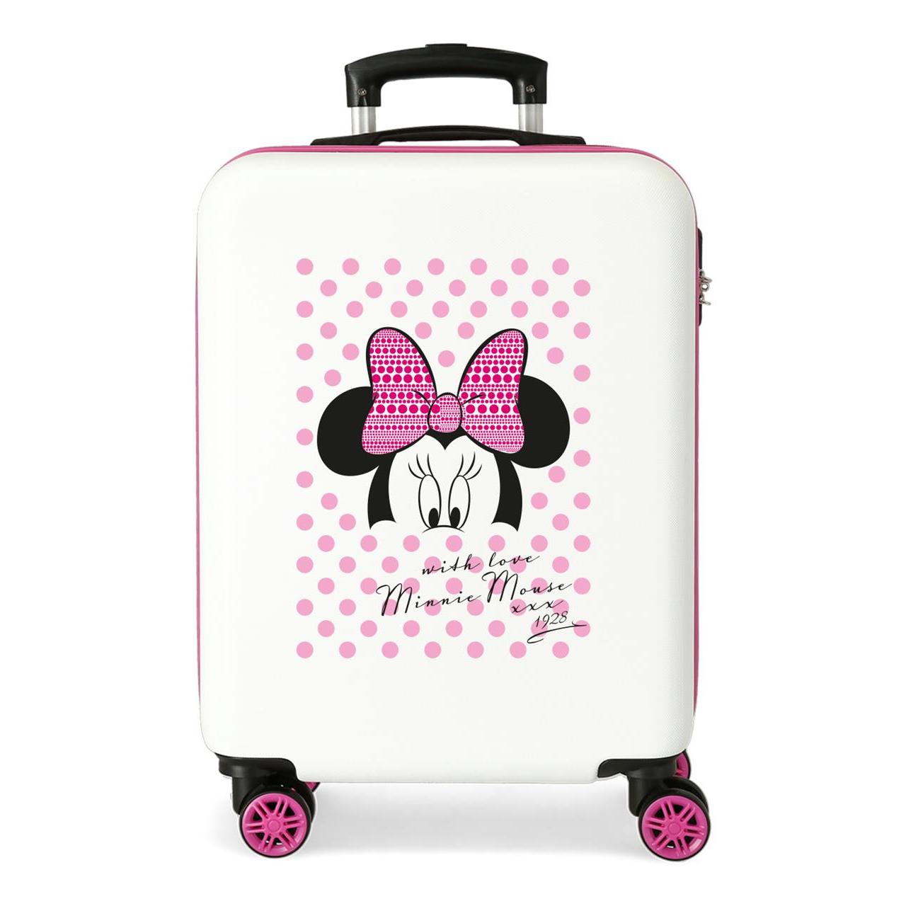 Disney Minnie Maleta De Cabina ABS Rígida Mickey & Minnie Luggage Blanco