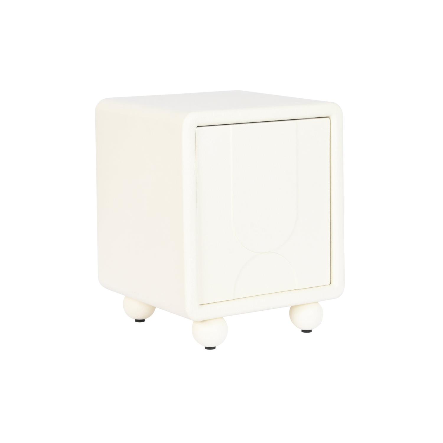 MESITA DE NOCHE MDF 45X40X55 1PUERTA 3D BLANCO FIJALO MB208136