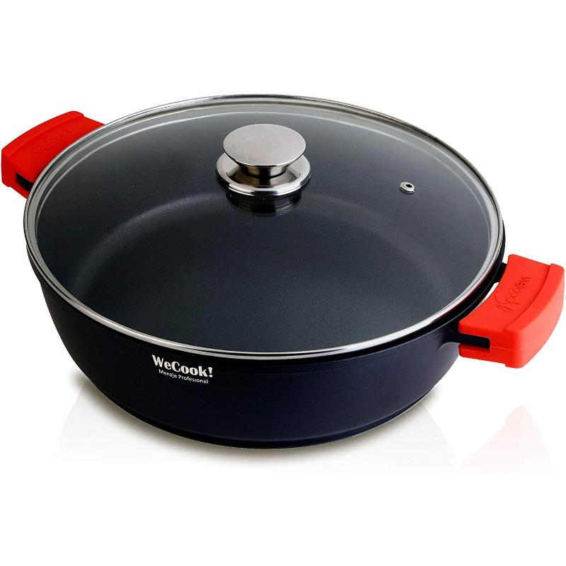 Wecook cazuela baja 36 cm+tapa ecostone alum.fundido 5 mm 10136