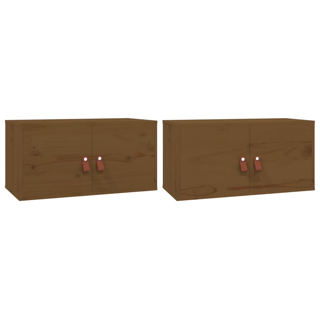 Vidaxl Armario de Pared 2 Uds 60x30x30 Cm Natural