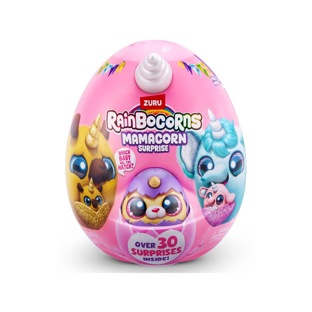 Zuru – Peluche en huevo sorpresa Mamacorn y su bebé Rainbocorns modelos surtidos.
