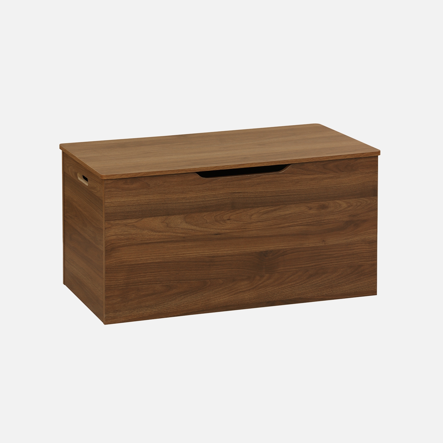 sweeek - Banco arcón, final de cama con efecto de madera de nogal , Nepal , 80x40x40