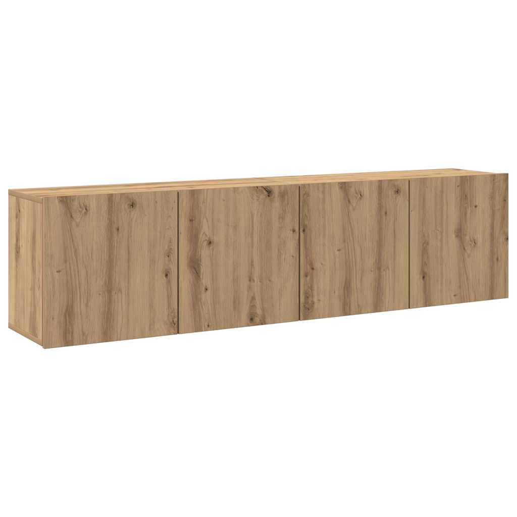vidaXL Muebles de TV de pared 2 unidades roble artisian 80x30x41 cm