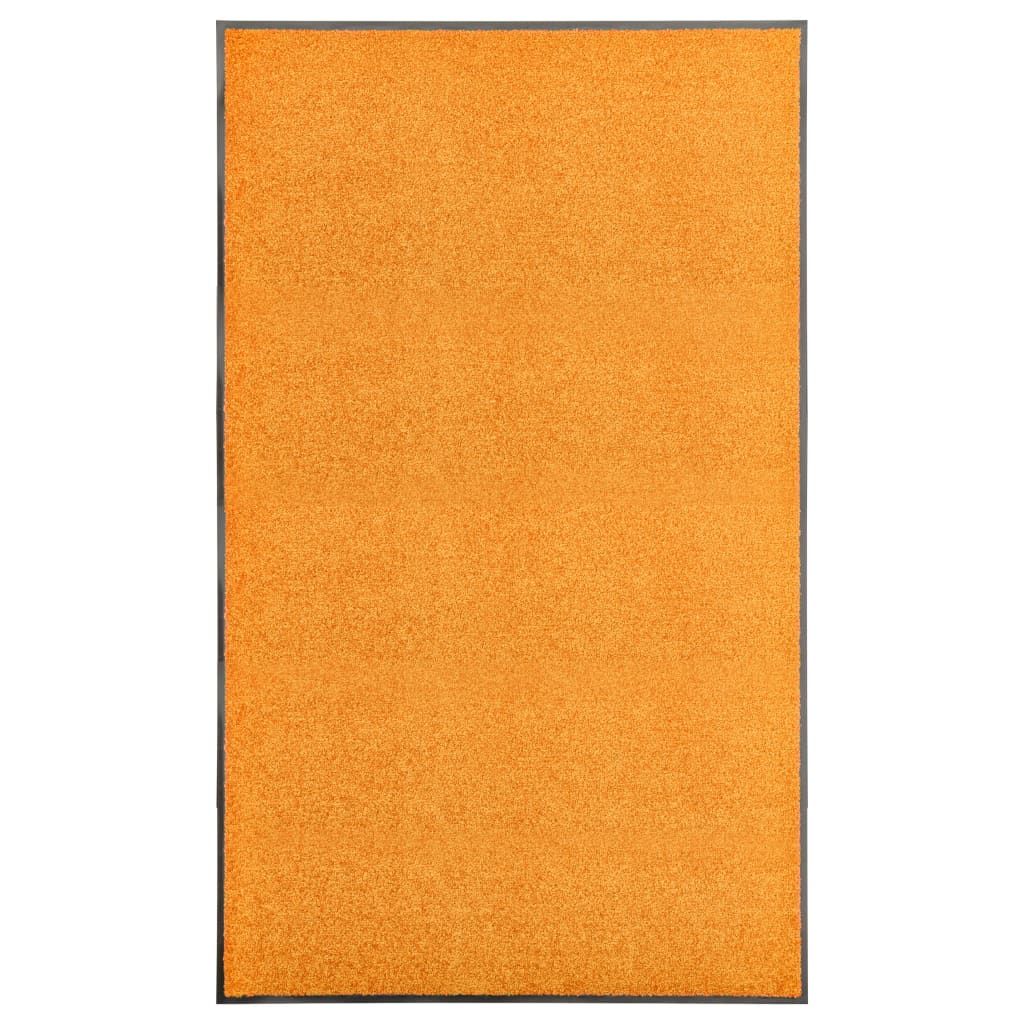 vidaXL Felpudo lavable naranja 90x150 cm