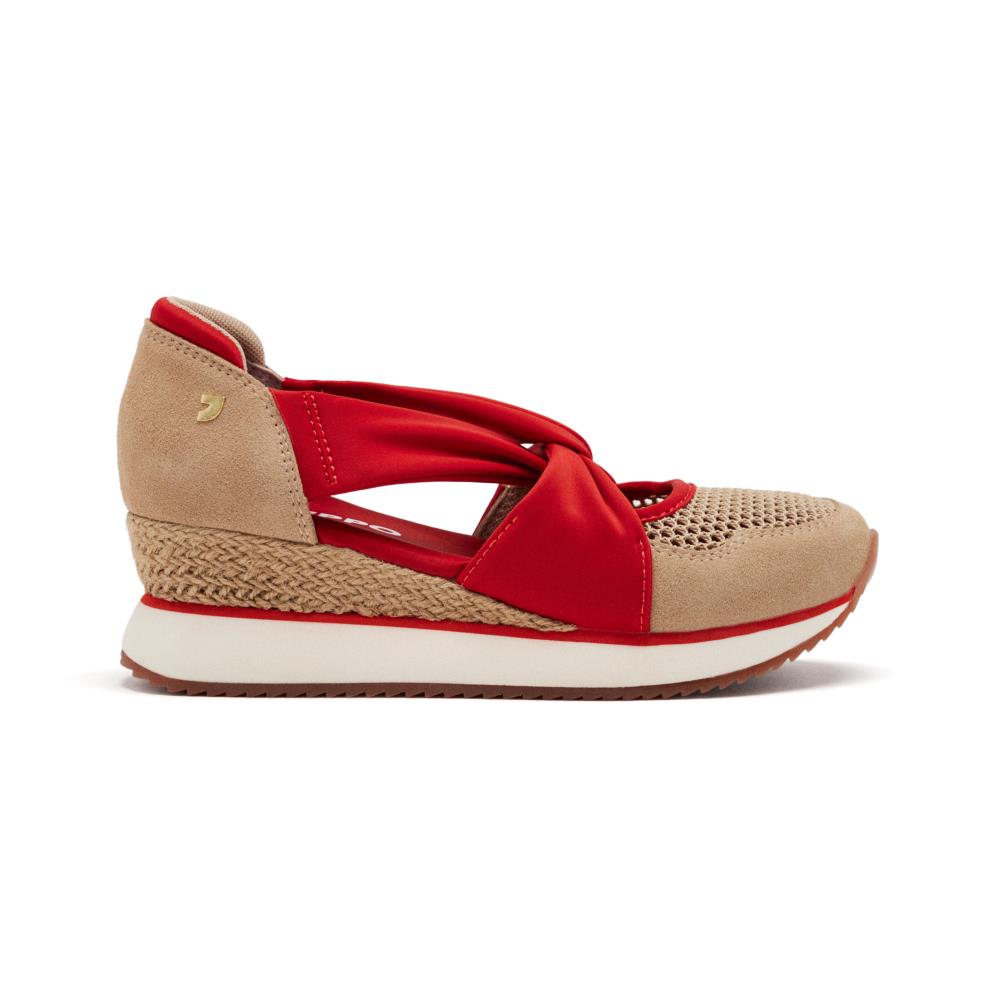 Zapatillas Abiertas Piel Cuña Rafia Darlington