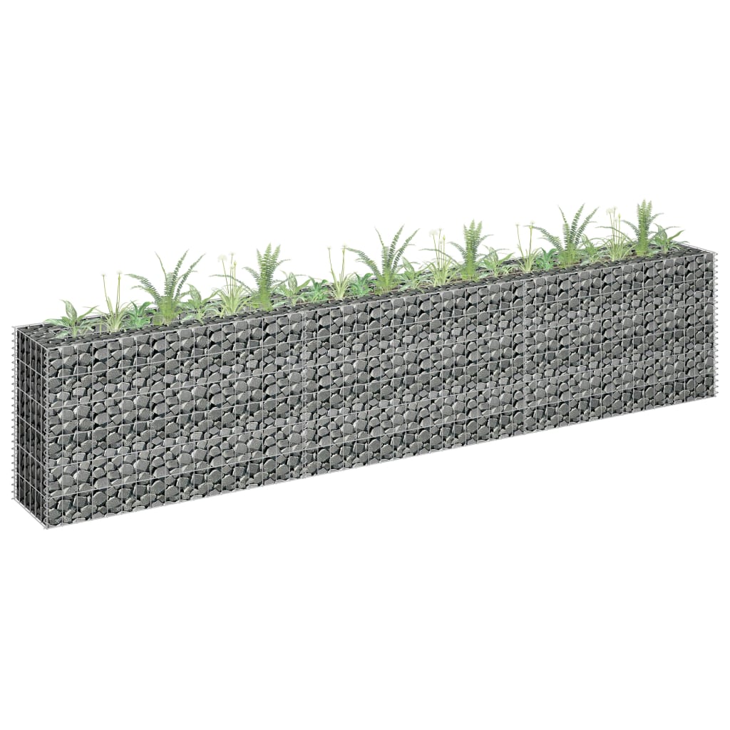 vidaXL Arriate de gaviones de acero Dimensiones 90 x 30 x 60 cm,  90 x 30 x 90 cm,  180 x 30 x 10 cm y mas