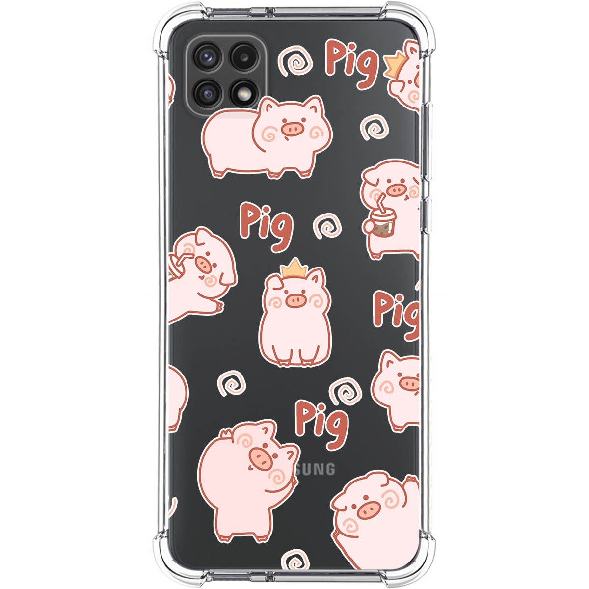 Funda Silicona Antigolpes para Samsung Galaxy A22 5G diseño Cerdos Dibujos