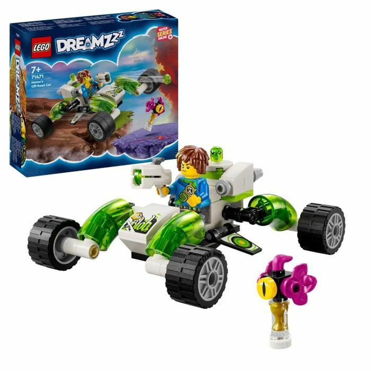 LEGO DREAMZzz 2 en 1 Coche Todoterreno de Mateo de Juguete con Figuras de Personajes de la Serie, Vehículo Convertible en Buggy y Cuadricóptero, Regalo para Niños y Niñas de 7 Años o Más 71471