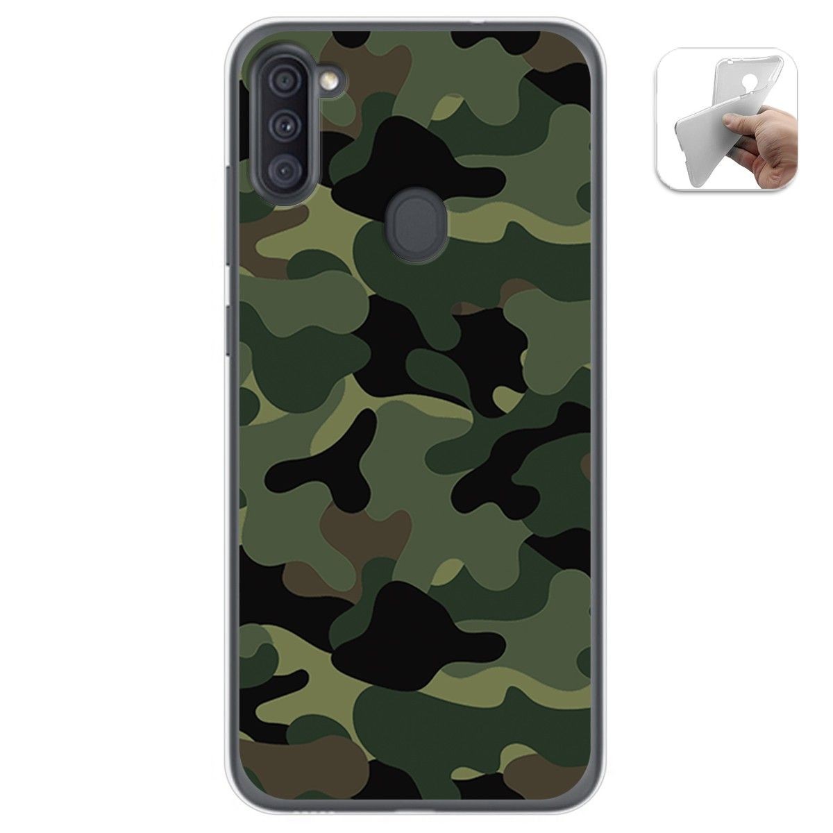 Tumundosmartphone Funda Gel Tpu para Samsung Galaxy A11 / M11 diseño Camuflaje Dibujos