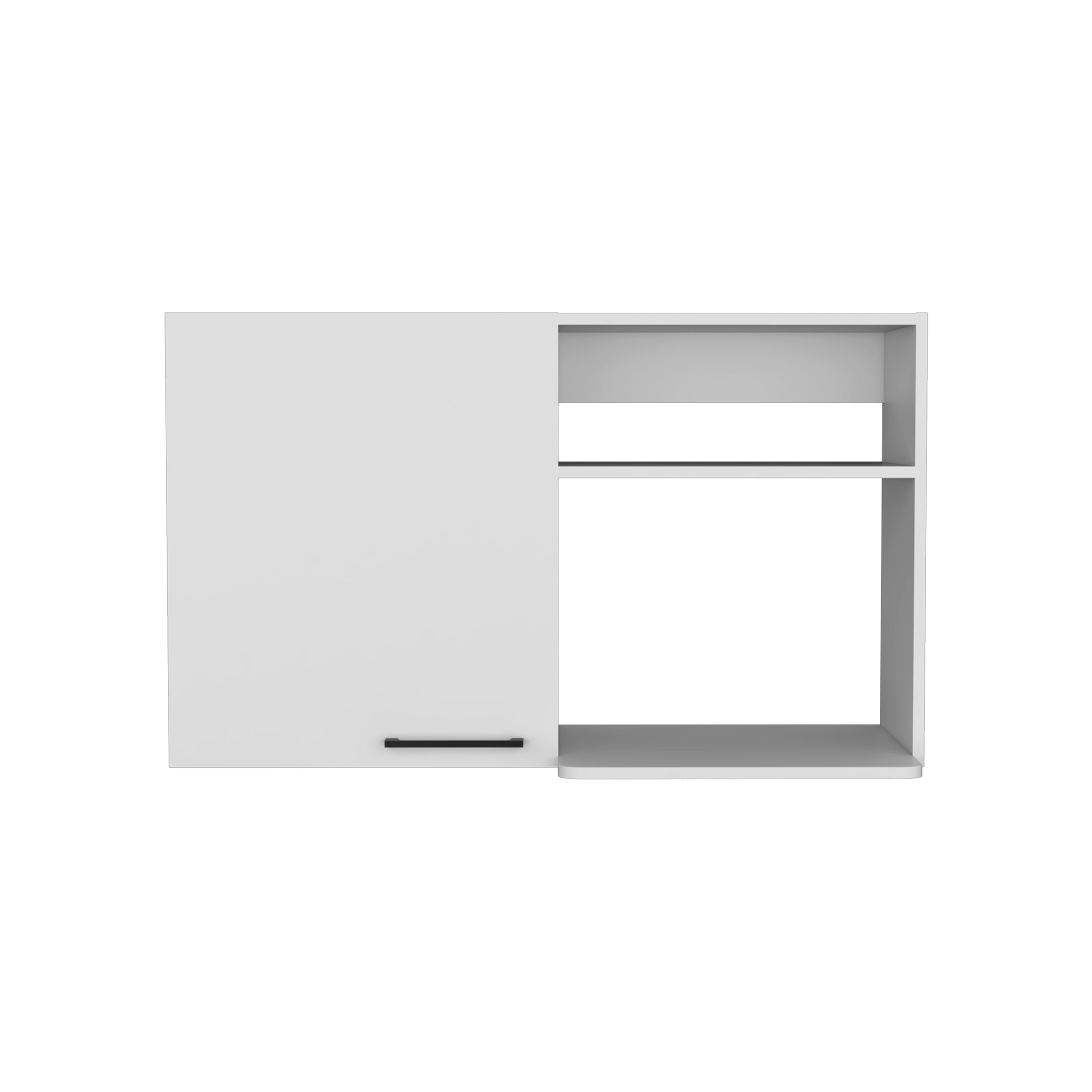 TUHOME Gabinete de pared Napoles de 2 estantes de almacenamiento abiertos, puerta simple