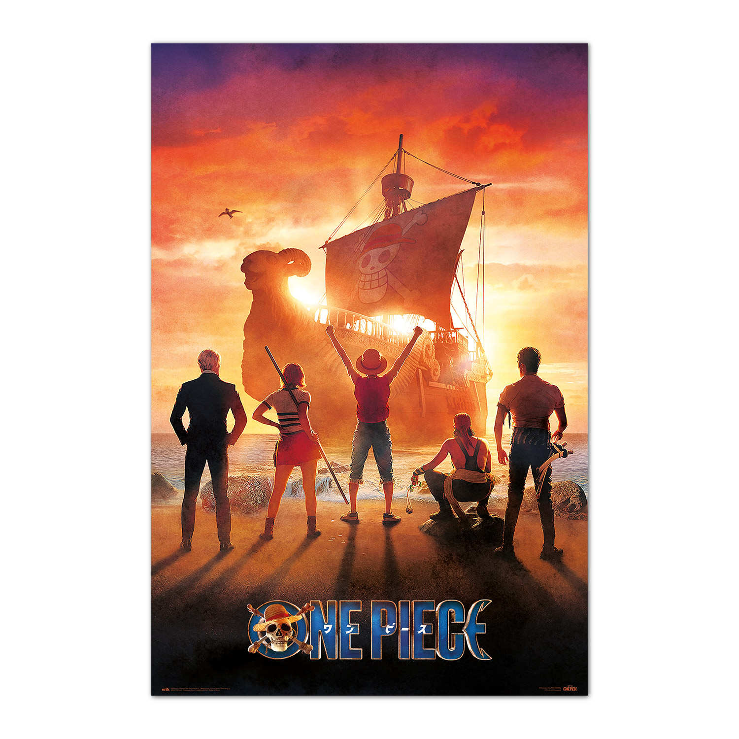 Grupo Erik Póster One Piece Netflix, Straw Hat Pirates - Lamina decorativa One Piece/Póster One Piece - One Piece merchandising, licencia oficial