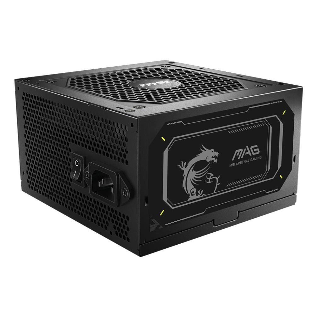 MSI - Fuente de Alimentación para PC MAG A750GL PCIE5 II de 750 W con certificación 80 PLUS Gold, eficiencia del 90 %, diseño modular y refrigeración activa con ventilador de 12 cm