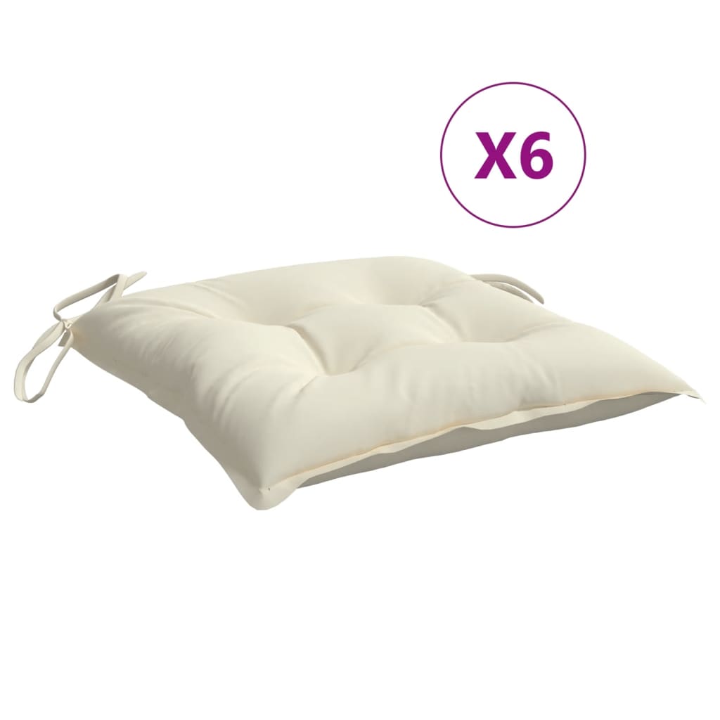 Vidaxl Cojines para Silla 6 Uds Tela Oxford 40x40x7 Cm Color Antracita