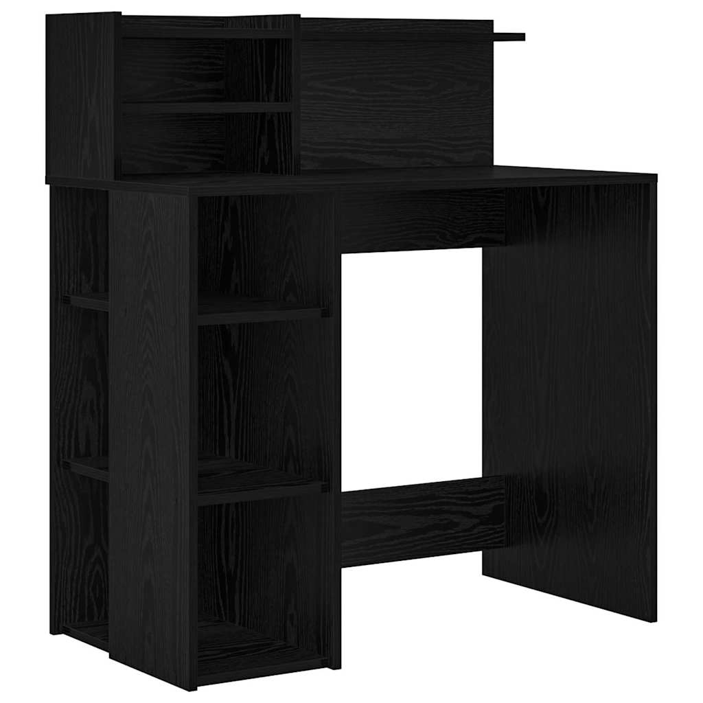 vidaXL Escritorio Roble Negro 90 x 48 x 101,5 cm Madera de ingeniería