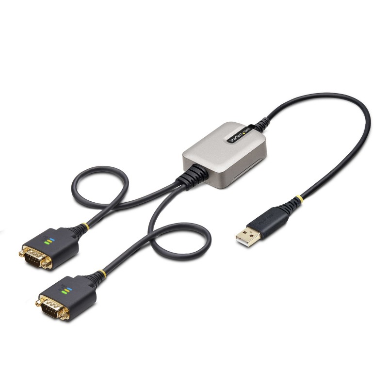 StarTech.com - Cable Adaptador USB a 2 Puertos Serie de 60cm - Cable Conversor USB a Serial - Retención COM - FTDI - Protección  2P1FFC-USB-SERIAL