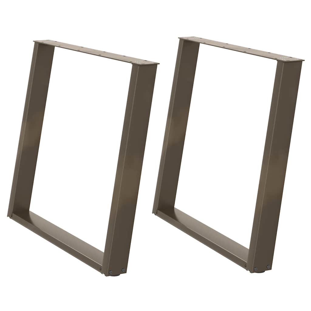 vidaXL Patas para mesa de comedor en forma de U (2 unidades) 90 x (72-73) cm, acero