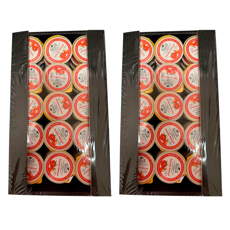 Deliex - Monodosis Tomate natural rallado, 90 unidades x 25 gr de tomate en pequeñas porciones para desayunos y meriendas, genial para llevar y para no desperdiciar.
