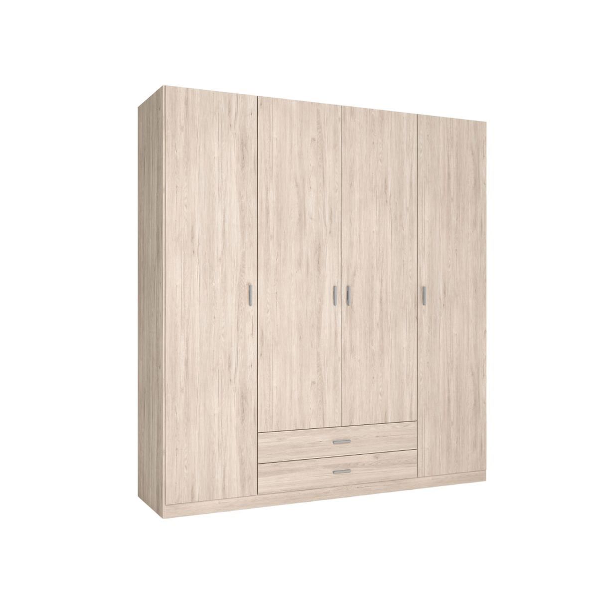 Armario Roma 4 puertas + 2 cajones 215,5x198x52,6 cm