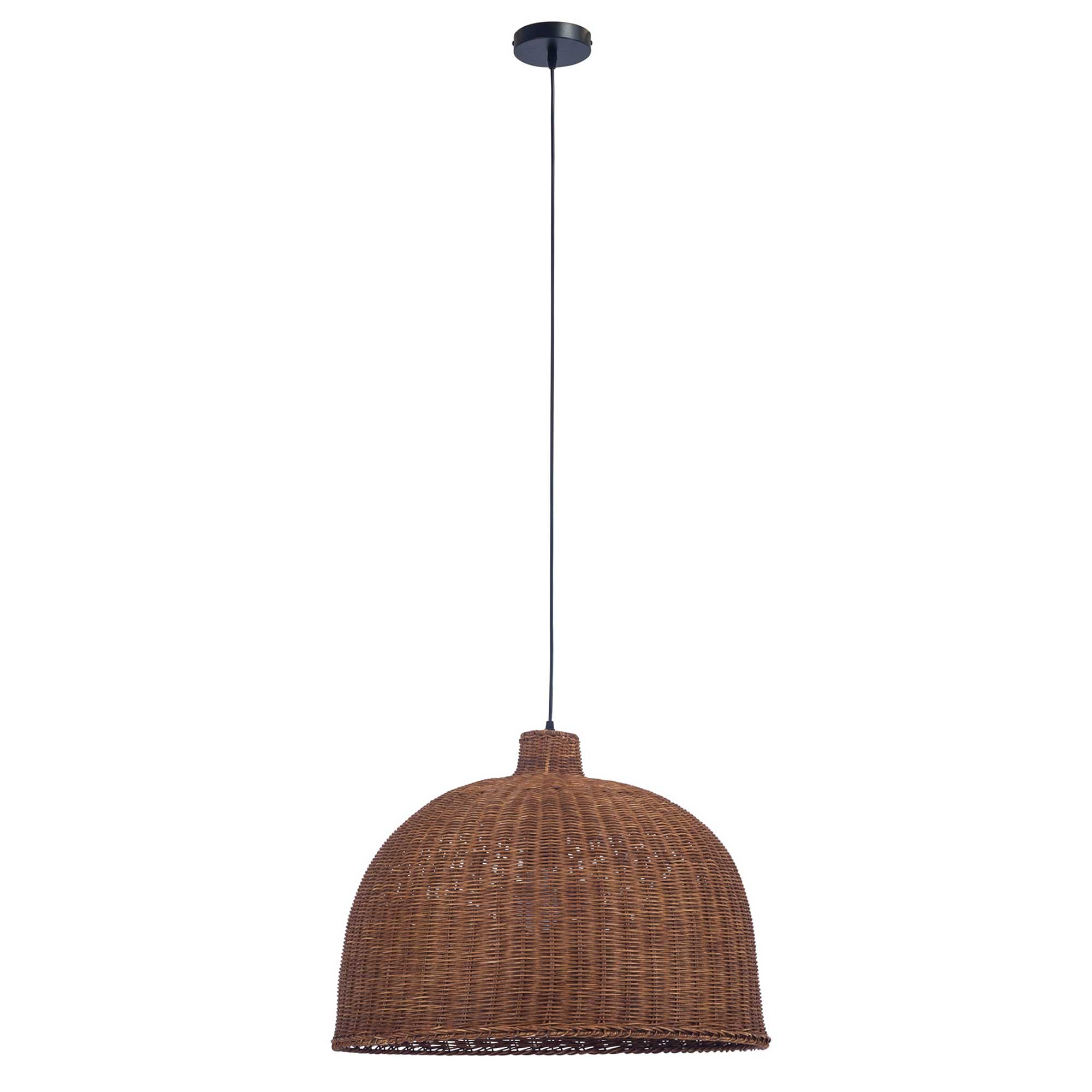 Forlight Cortic lampara colgante de rattan natural para bombilla E27