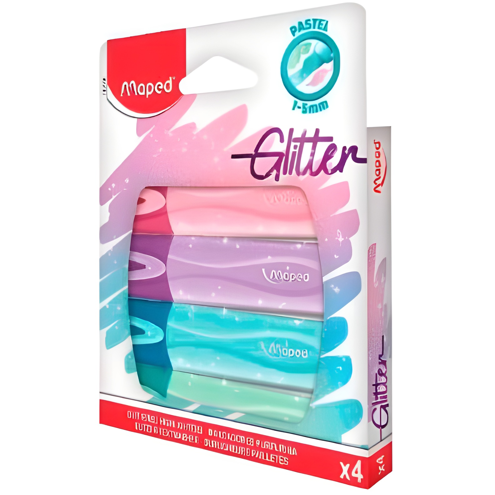 Maped marcadores fluorescentes fluor´peps glitter surtidos en estuche de 4