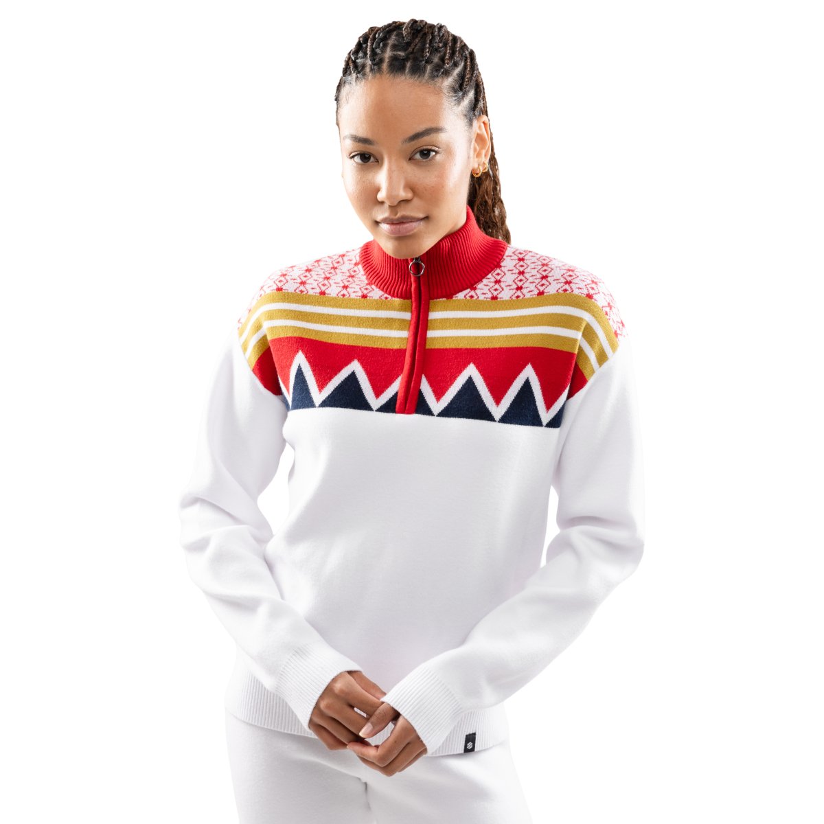 SIROKO - Jersey de punto para nieve para mujer Siroko Sapporo-W White_
