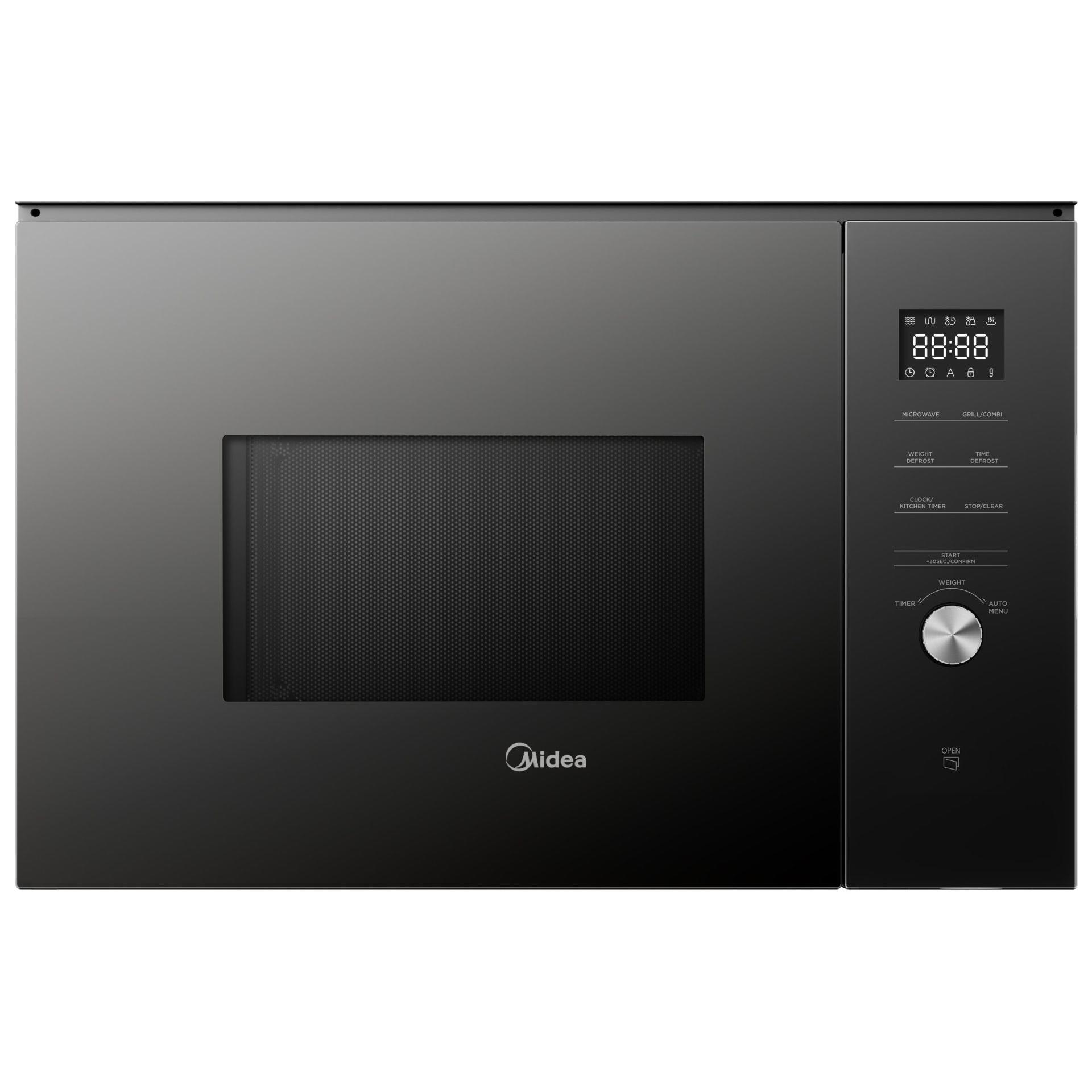 Microondas Integrable MIDEA 25 litros, Inverter, con grill - MBMTG925E-BK