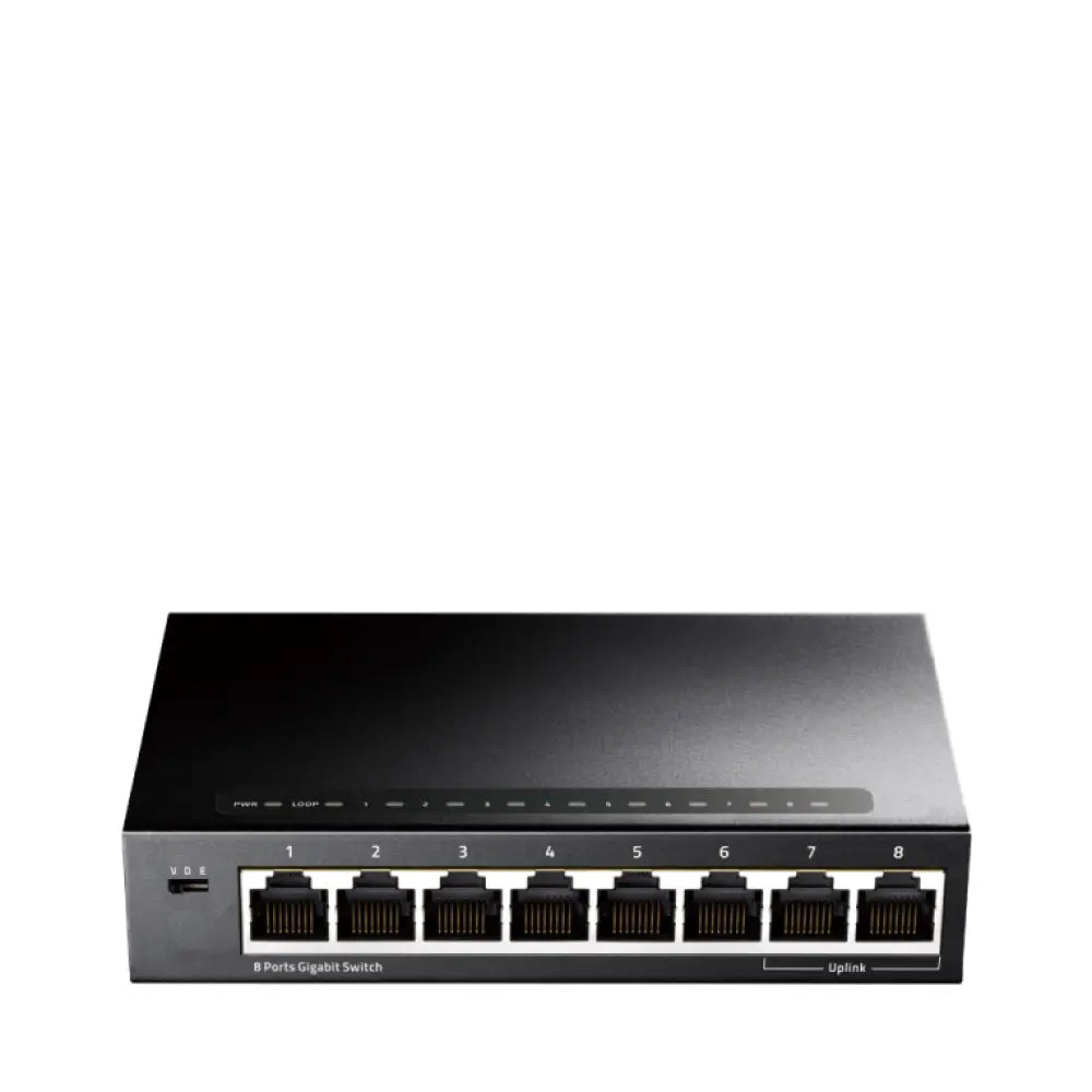 Switch CUDY 8 Puertos Gigabit Ethernet 16Gbps Full Duplex Soporte VLAN Negro