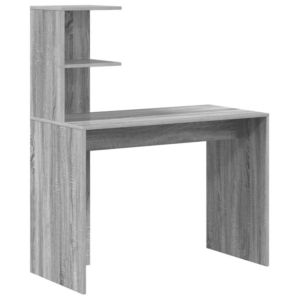 vidaXL Escritorio Gris Sonoma 102 x 50 x 124 cm Madera de ingeniería