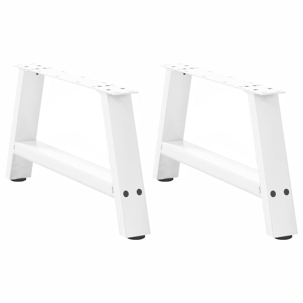 vidaXL Patas para mesa de centro en forma de A (2 unidades) 70 x (30-31) cm, acero