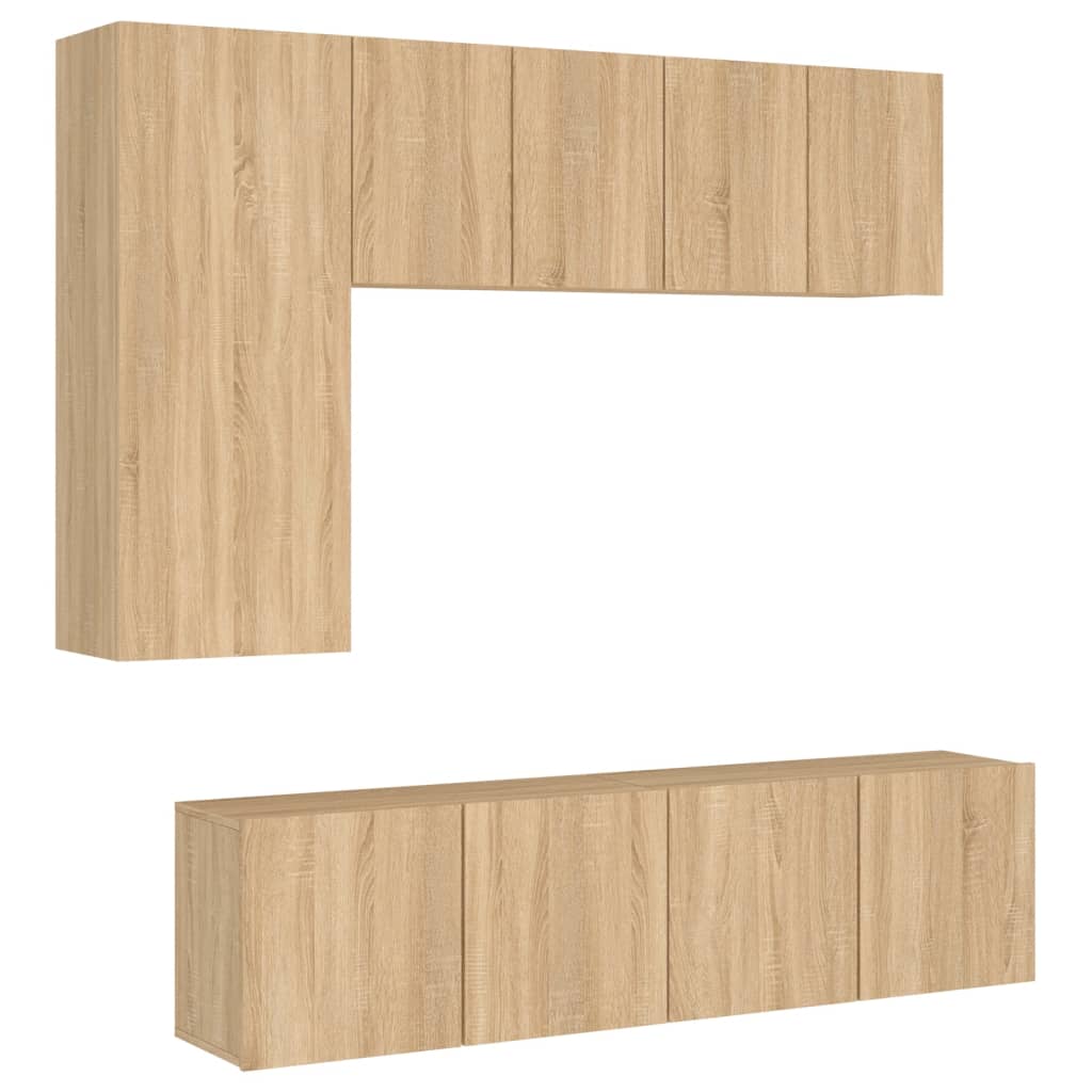 Vidaxl Muebles de TV de Pared Gris Sonoma