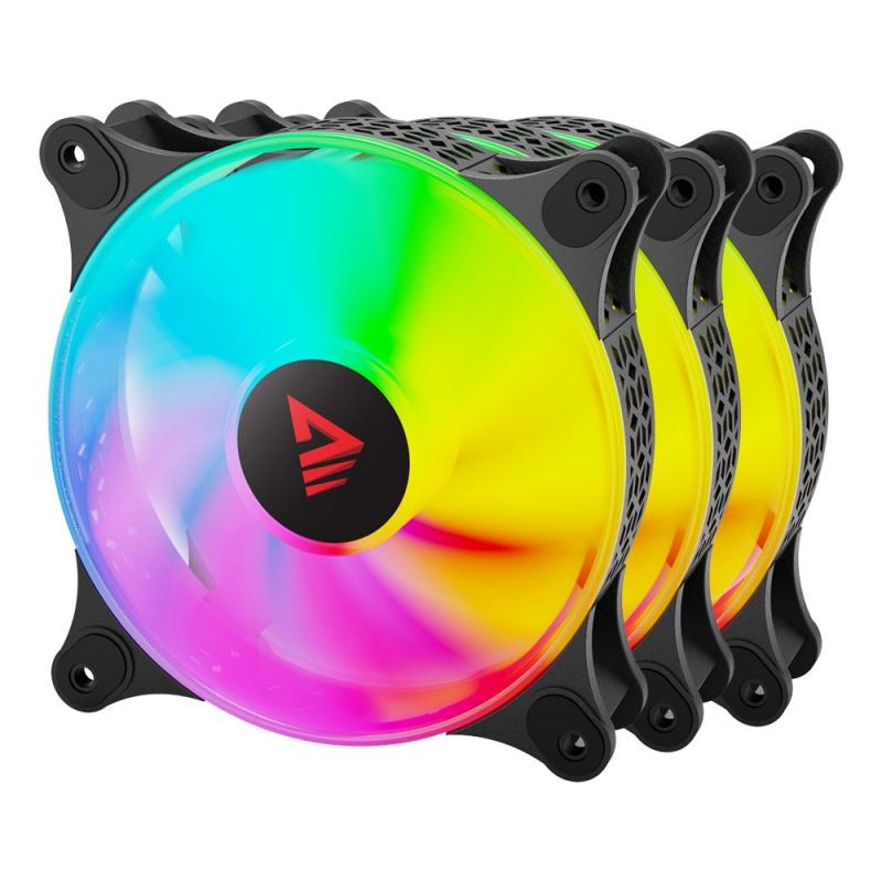 Juego de 3 ventiladores ARGB SAVIO BLAST 3 x 120 mm 3 pines 5 V 4 pines 12 V