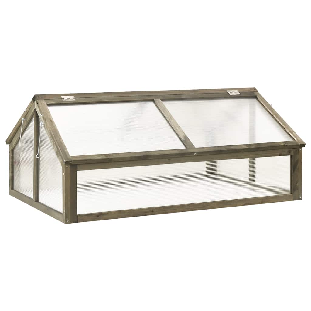 vidaXL Invernadero de madera de abeto 114x80x50 cm