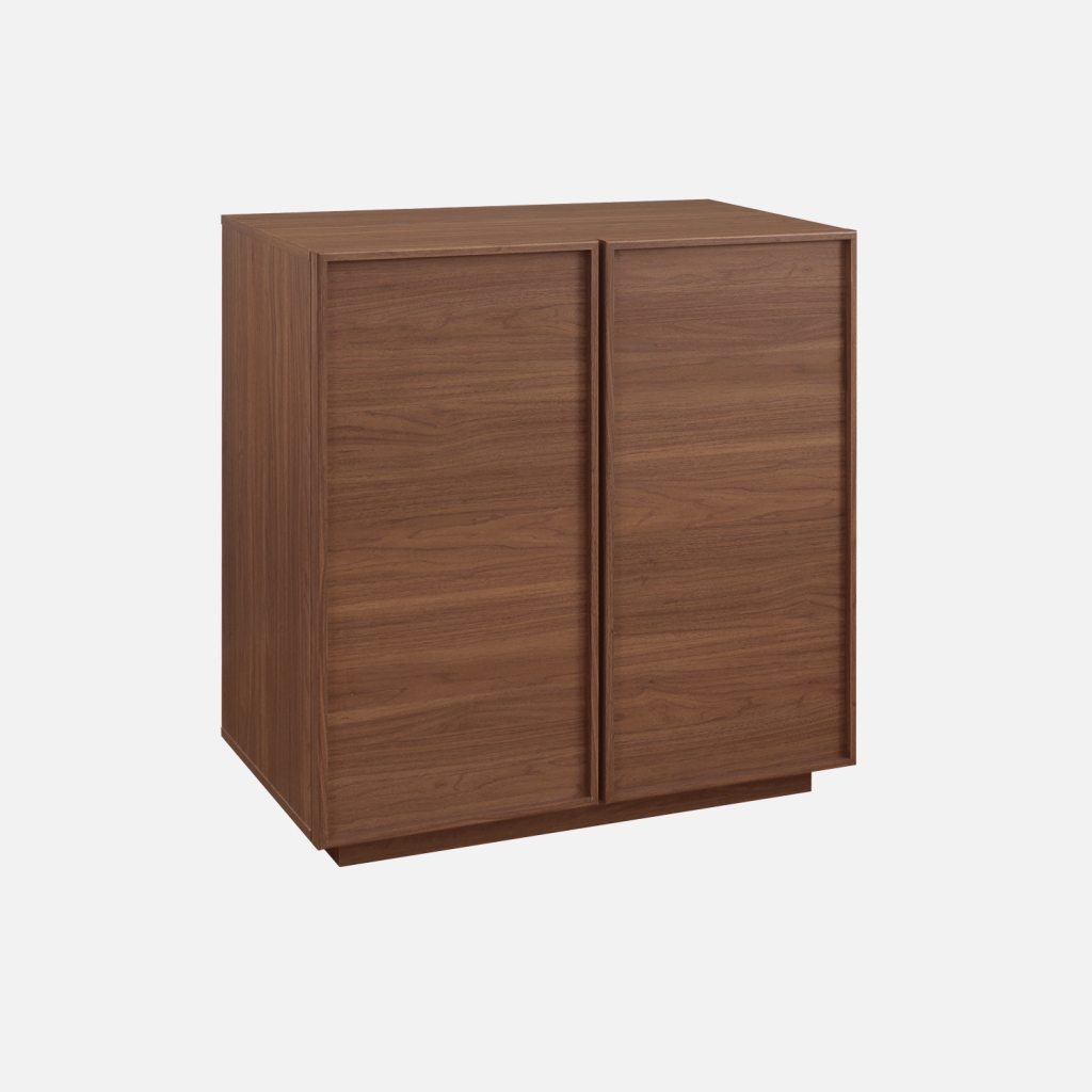 sweeek - Aparador efecto madera 2 puertas, 80cm , Kuba , 80x43x85