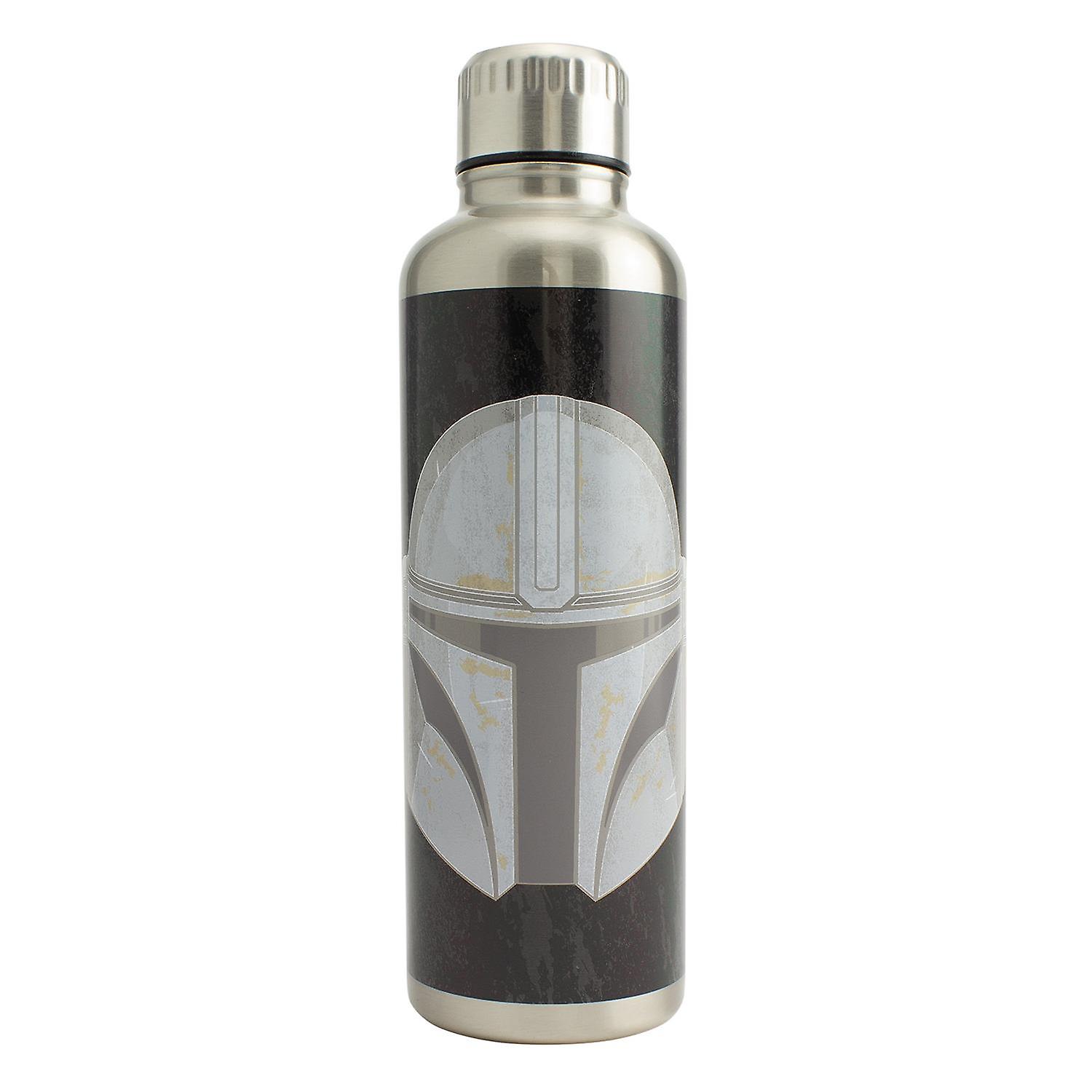 Disney - Disney Botella negra de acero inoxidable Star Wars (The Mandalorian con capacidad de 450ml.)