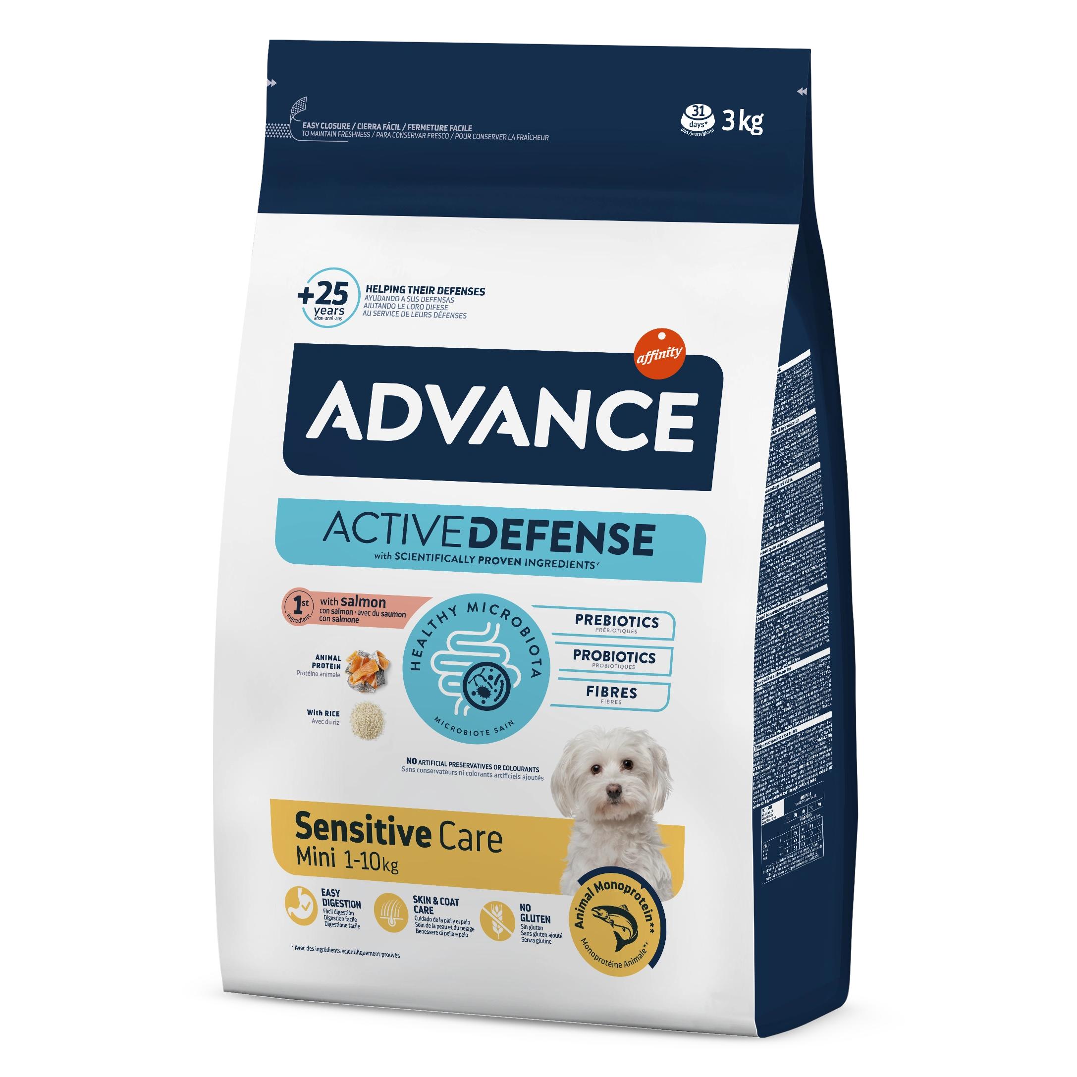 Advance Pienso Sensitive de Salmón y Arroz para Perros Adultos Mini - 1.5 Kg