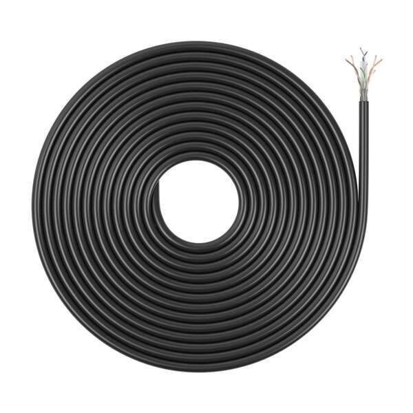 Aisens cable de red exterior impermeable rj45 cat.6 utp rigido cca awg23 - 305m - color negro