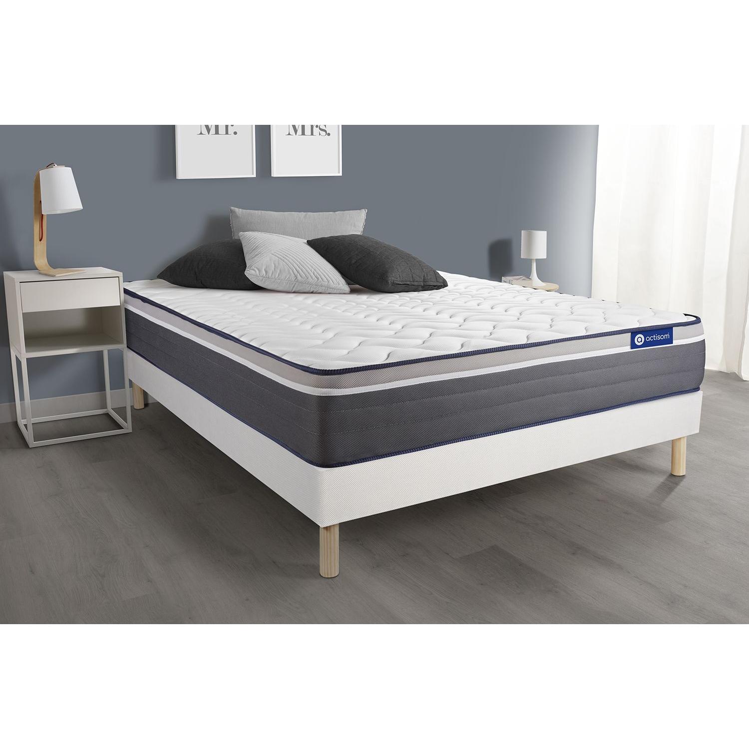 Pack colchón Actiflex plus 120x190cm + Somier multiláminas, Muelles ensacados y espuma viscoelástica