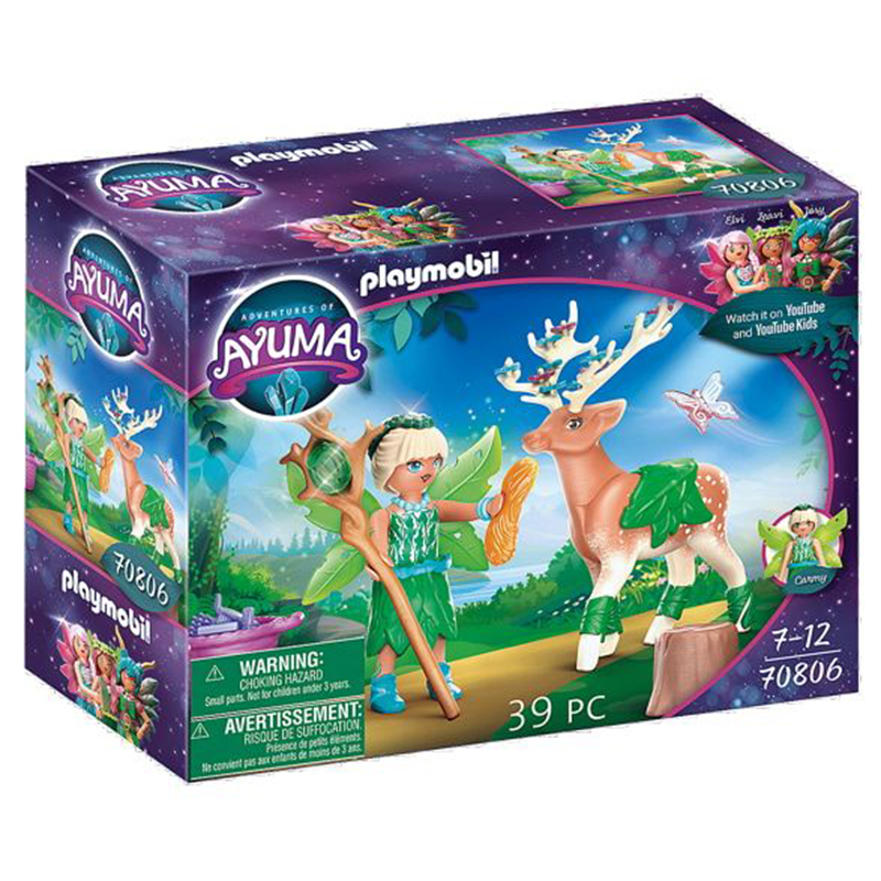 PLAYMOBIL AYUMA - HADA DEL BOSQUE CON ANIMAL DEL ALMA, 70806, PRODUCTO CON LICENCIA OFICIAL, ENVIO 24-48 HORAS PENÍNSULA, PIEZAS, CLICKS, COLECCIONABLES,  JUGUETES, FIGURA, MUÑECO, FAMOBIL, 100% ORIGINAL
