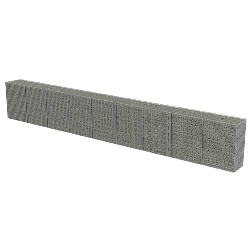 Vidaxl Muro de Gaviones de Acero Galvanizado 20x20x100cm