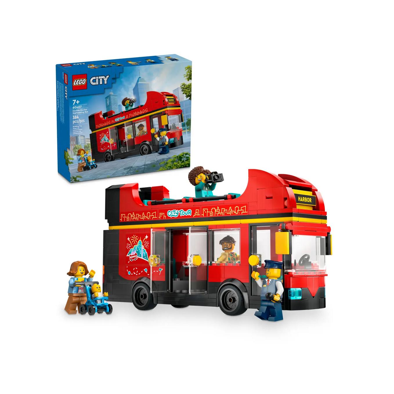 LEGO CITY 60407: Autobús Turístico Rojo de Dos Plantas
