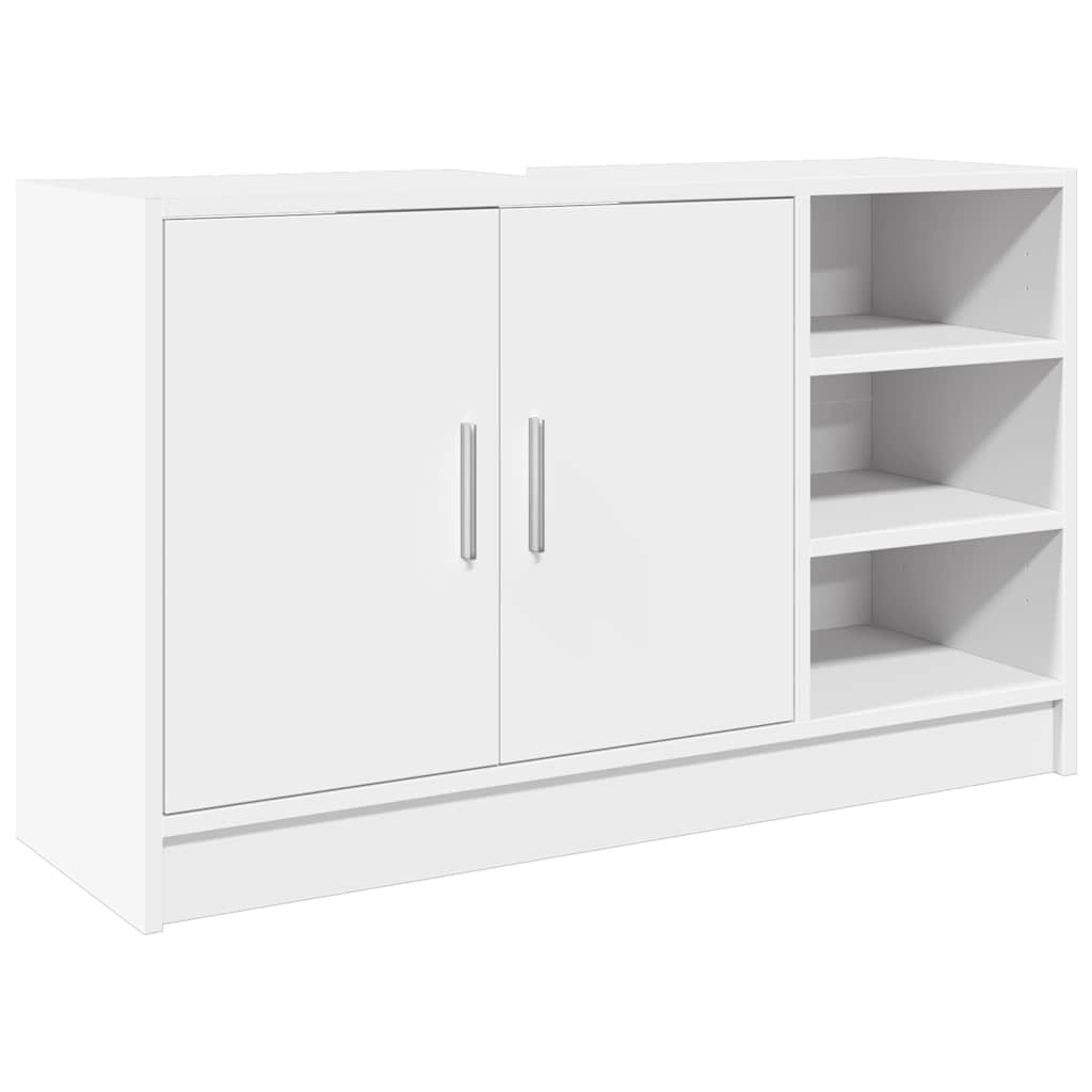 vidaXL Armario de lavabo madera de ingeniería 90x29x55 cm en color Blanco/Gris hormigón/Gris sonoma y más | almacenamiento funcional diseño moderno para baño dormitorio sala