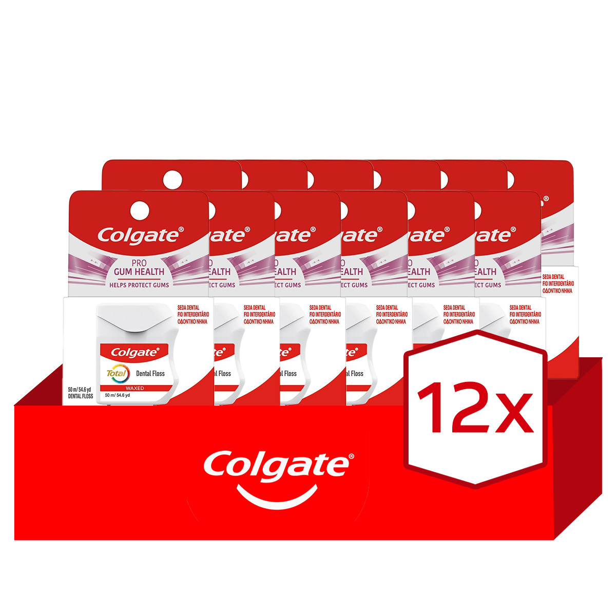 Colgate - Seda dental COLGATE Total Pro encías sanas 50m. Pack 12