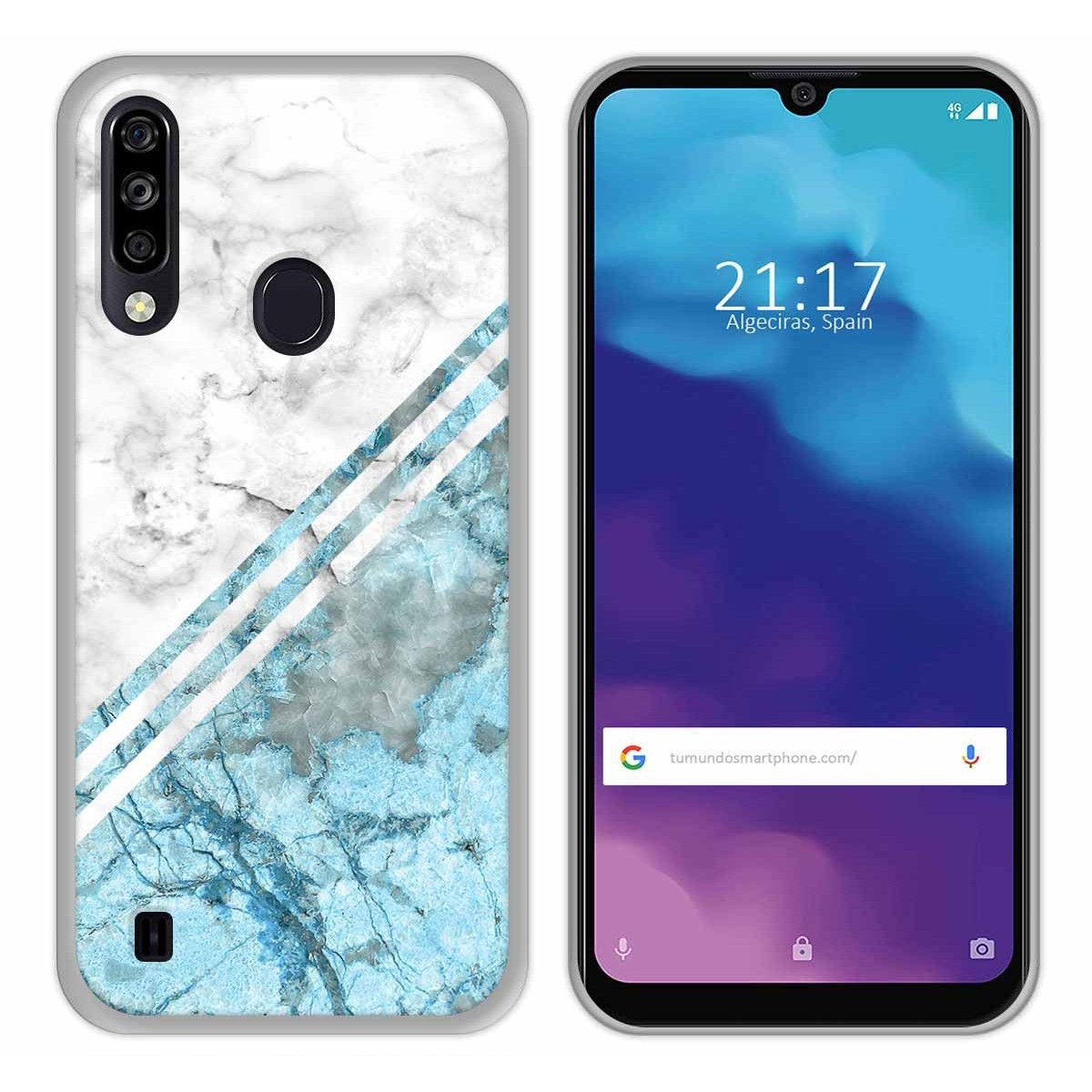 Tumundosmartphone Funda Gel Tpu para ZTE Blade A7 2020 diseño Mármol 02 Dibujos