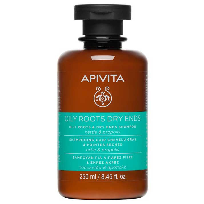 Apivita Champu Equilibrante Raiz Grasa-Puntas Secas Ortiga-Propoleo 250 Ml